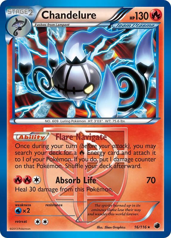 Chandelure (Team Plasma) Pokemon card from Plasma Freeze