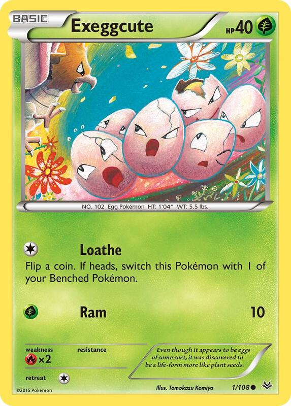 Exeggcute Pokemon card from XY - Roaring Skies