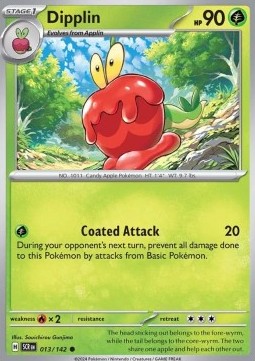 Dipplin Pokemon card from Stellar Crown