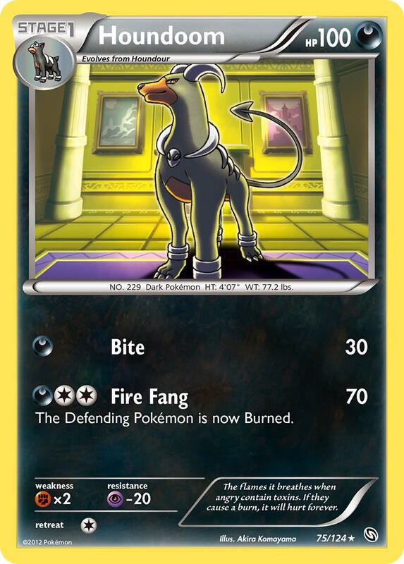 Houndoom Pokemon card from Dragons Exalted