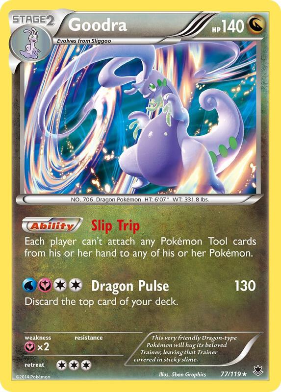 Goodra Pokemon card from XY - Phantom Forces