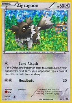 Zigzagoon (Holo) Pokemon card from McDonalds Collection 2015