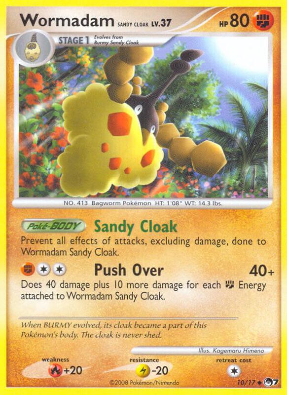 Wormadam Sandy Cloak Pokemon card from POP Series 7