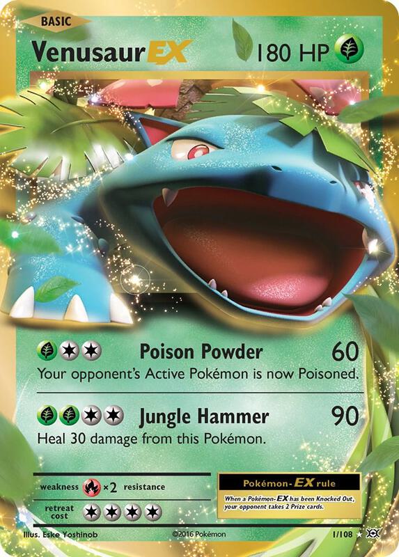 Venusaur EX Pokemon card from XY - Evolutions