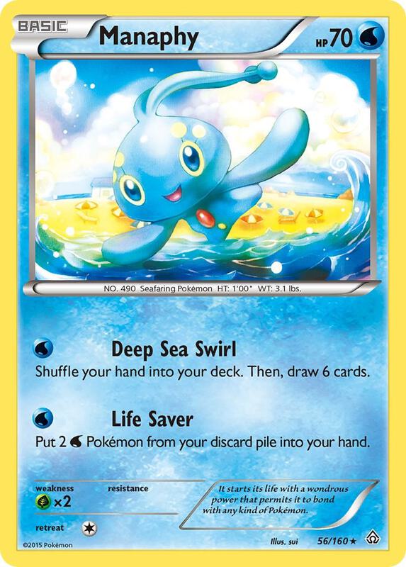 Manaphy Pokemon card from XY - Primal Clash