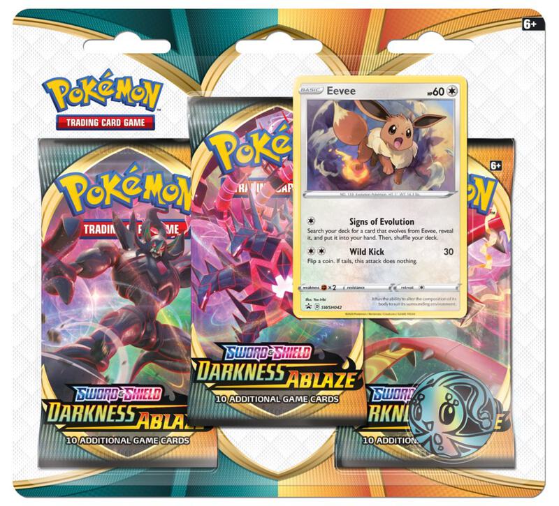 Darkness Ablaze 3 Pack Blister [Eevee] Pokemon card from SWSH03: Darkness