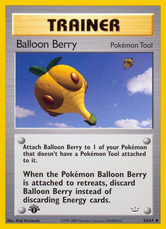 Balloon Berry Pokemon card from Neo Revelation