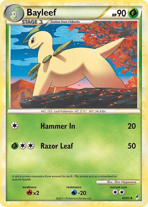 Bayleef Pokemon card from Call of Legends