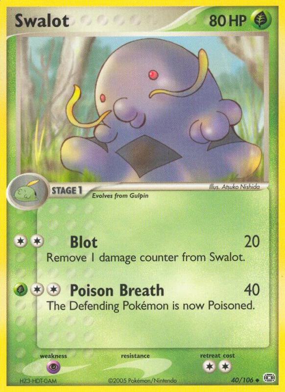 Swalot Pokemon card from Emerald