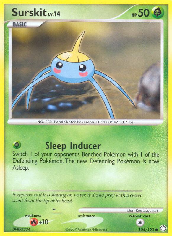 Surskit Pokemon card from Mysterious Treasures
