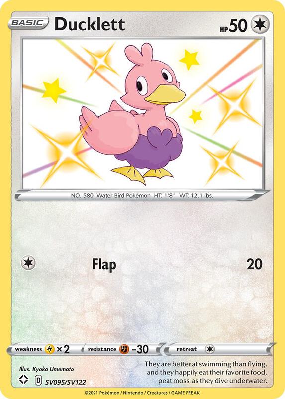 Ducklett Pokemon card from Shining Fates: Shiny Vault
