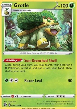 Grotle Pokemon card from Brilliant Stars