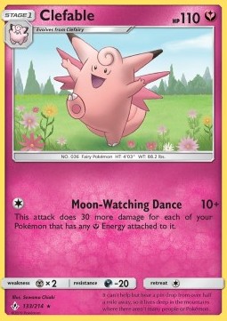 Clefable Pokemon card from Unbroken Bonds