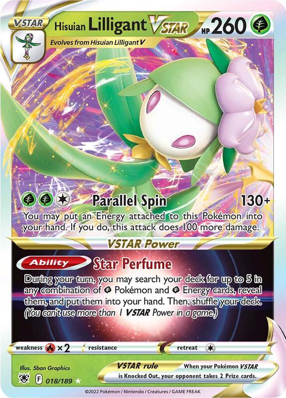 Hisuian Lilligant VSTAR Pokemon card from SWSH10: Astral Radiance
