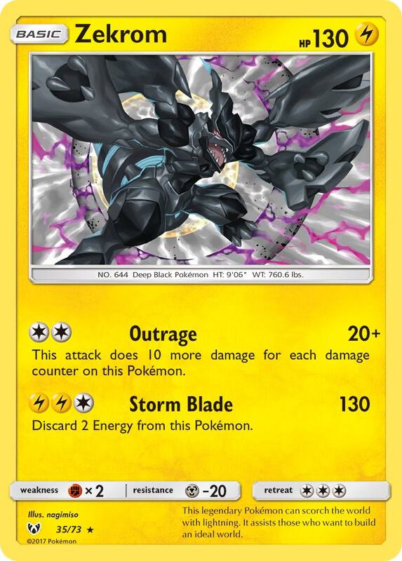 Zekrom Pokemon card from Shining Legends