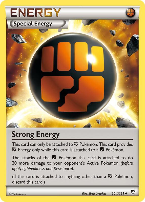 Strong Energy Pokemon card from XY - Furious Fists