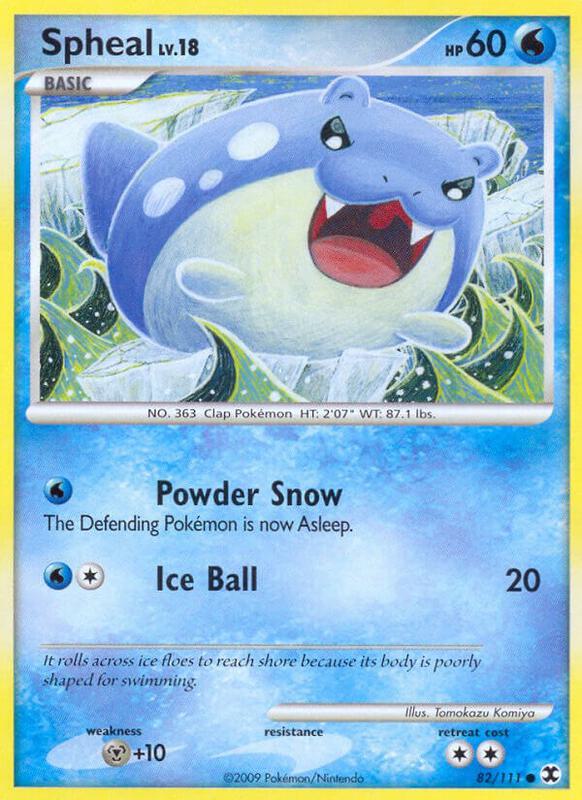 Spheal Pokemon card from Rising Rivals