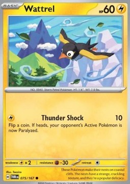 Wattrel Pokemon card from Twilight Masquerade