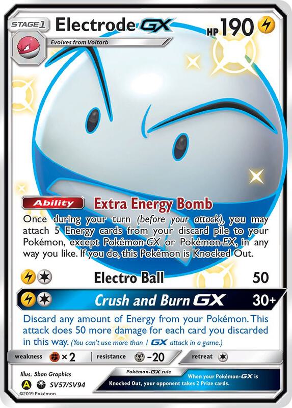 Electrode GX Pokemon card from Hidden Fates: Shiny Vault