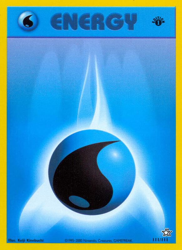 Water Energy Pokemon card from Neo Genesis