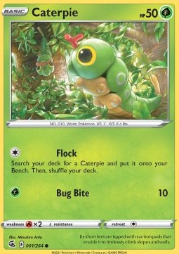 Caterpie (Holo) Pokemon card from Fusion Strike