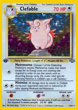 Clefable Pokemon card from Jungle