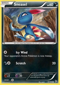 Sneasel Pokemon card from Flashfire