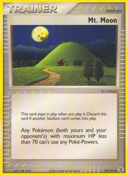 Mt. Moon Pokemon card from EX FireRed LeafGreen