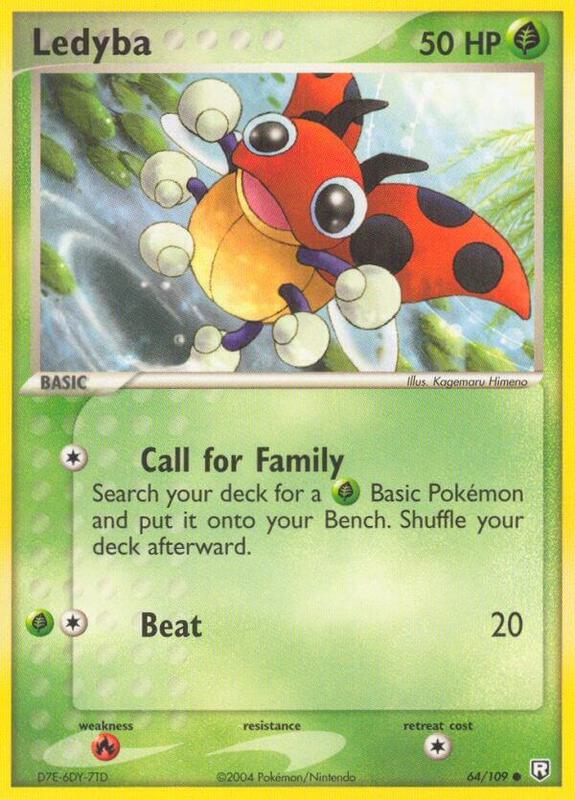 Ledyba Pokemon card from Team Rocket Returns