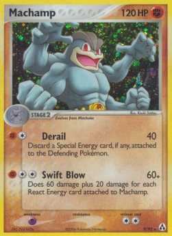 Machamp Pokemon card from EX Legend Maker