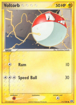 Voltorb Pokemon card from EX Emerald