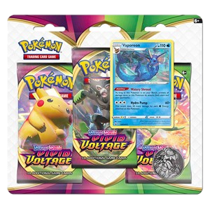 Vivid Voltage: Vaporeon 3-Pack Blister Blisters