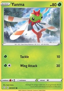 Yanma Pokemon card from Shining Fates