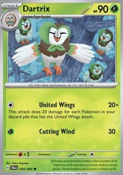 Dartrix Pokemon card from Shrouded Fable