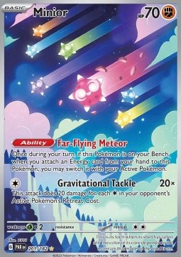 Minior Pokemon card from Paradox Rift