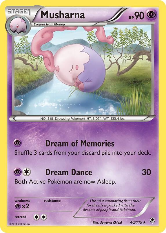 Musharna Pokemon card from XY - Phantom Forces