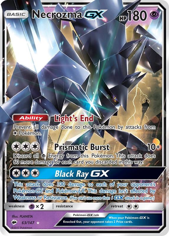 Necrozma GX Pokemon card from SM - Burning Shadows