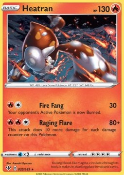 Heatran Pokemon card from Darkness Ablaze
