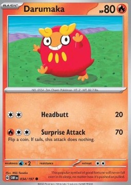 Darumaka Pokemon card from Obsidian Flames
