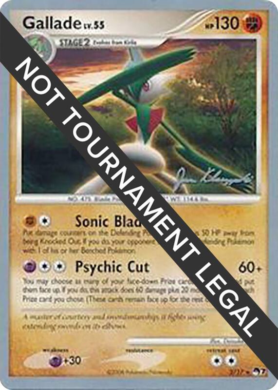 Gallade - 2008 (Jason Klaczynski) Pokemon card from World Championship Decks