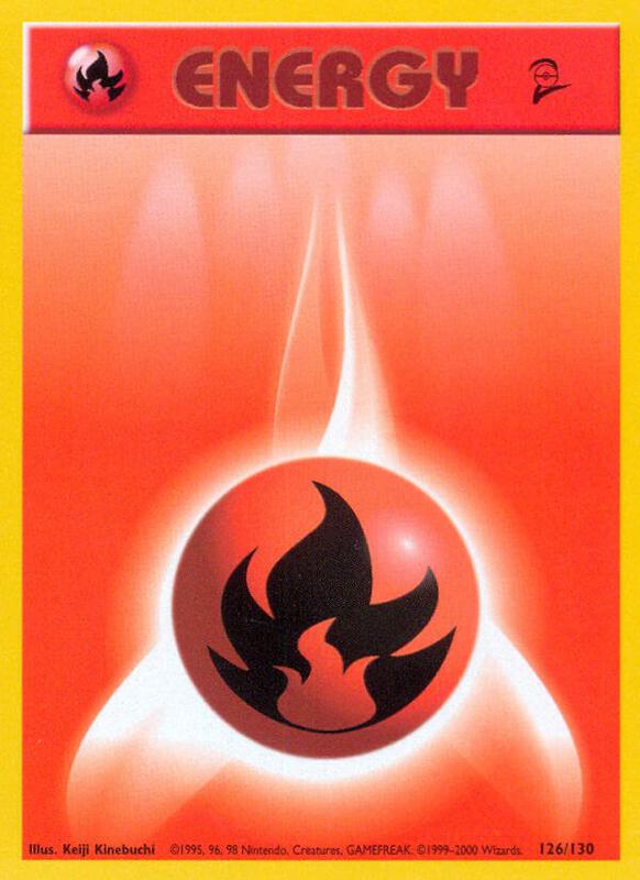 Fire Energy Pokemon card from Base Set 2