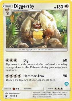 Diggersby (18) Pokemon card from SM Trainer Kit: Alolan Sandslash & Alolan Ninetales