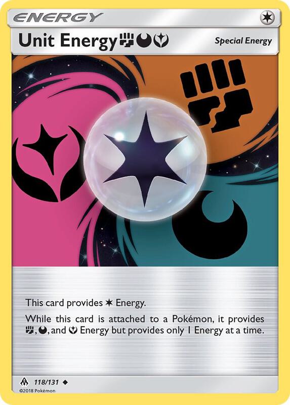 Unit Energy FDY Pokemon card from SM - Forbidden Light