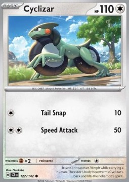 Cyclizar Pokemon card from Stellar Crown