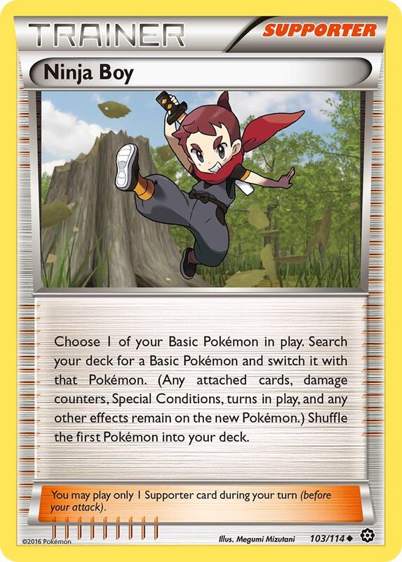 Ninja Boy Pokemon card from XY - Steam Siege