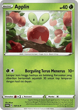 Applin (S-P/ID 157) Sword & Shield Indonesian Promos ID