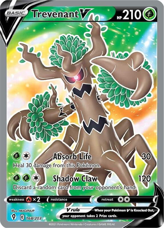 Trevenant V (Full Art) Pokemon card from SWSH07: Evolving
