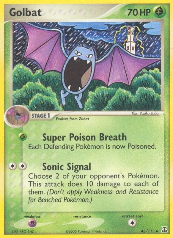 Golbat Pokemon card from Delta Species