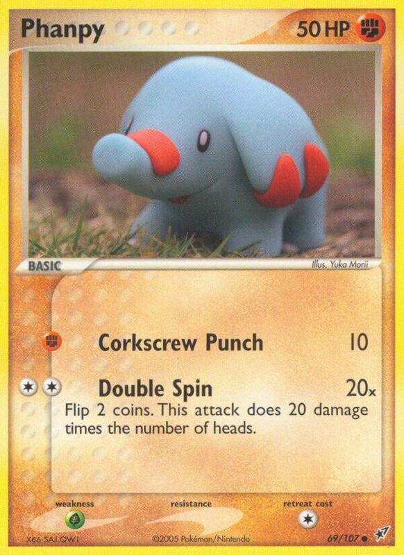 Phanpy Pokemon card from Deoxys