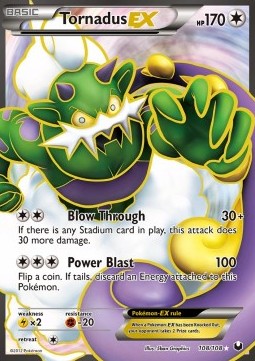 Tornadus EX Pokemon card from Dark Explorers